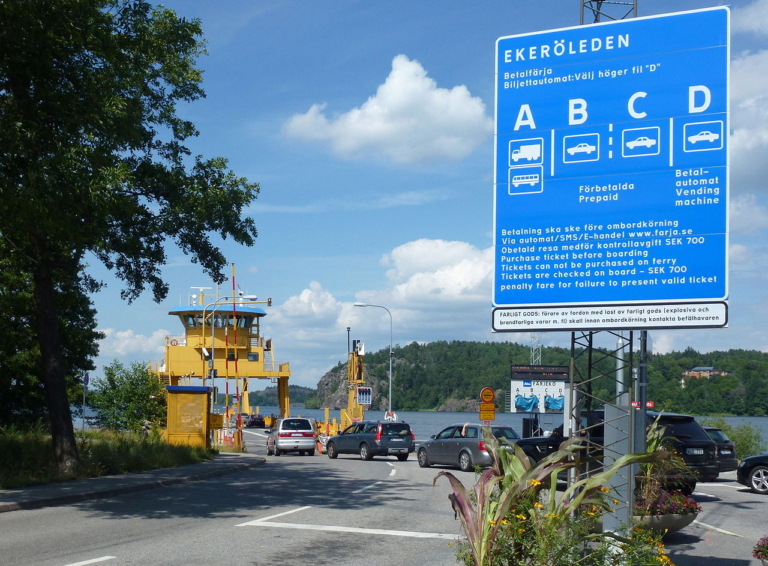 färja med biljettsystem